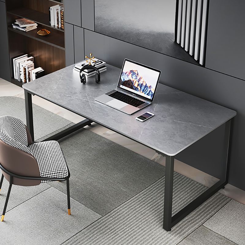 Escritorio de escritura de piedra contemporánea escritorio de oficina rectangular de trineo para el hogar