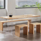 Minimalists Rectangle Khaki Dining Table Solid Wood Standard Dining Table for Kitchen Clearhalo ' dining_table' 'Dining Tables & Seating' 'Dining Tables' 'furn' 'furn_dining_table' 'Furniture' 'furniture_dining_table' 'Kitchen & Dining Furniture' 'kitchen&dining_furn' 'kitchen' 'kitchen_dining_table' 1200x1200_7d35df2c-618e-46b7-b96a-8cd614ca6fd7