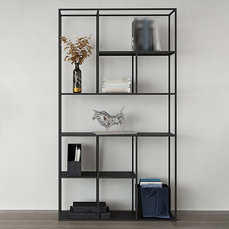 Industrial Metal Open Etagere Bookshelf Vertical Bookshelf for Office Clearhalo 'Bookcases' 'furn' 'furn_bookcases' 'Furniture' 'furniture_bookcases' 'kitchen' 'kitchen_bookcases' 'Living Room Furniture' 'Office Furniture' 1200x1200_7d363657-b2b1-465c-9fea-a80d0b841fea