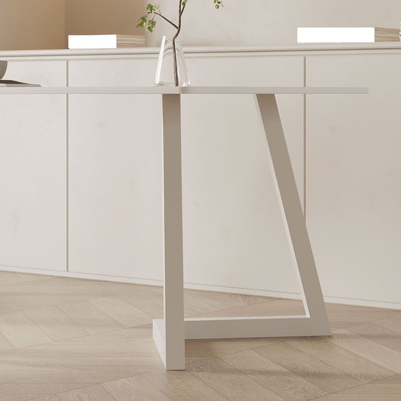 Scrivania da ufficio a forma di rettangolare scrivania in pietra in bianco per casa