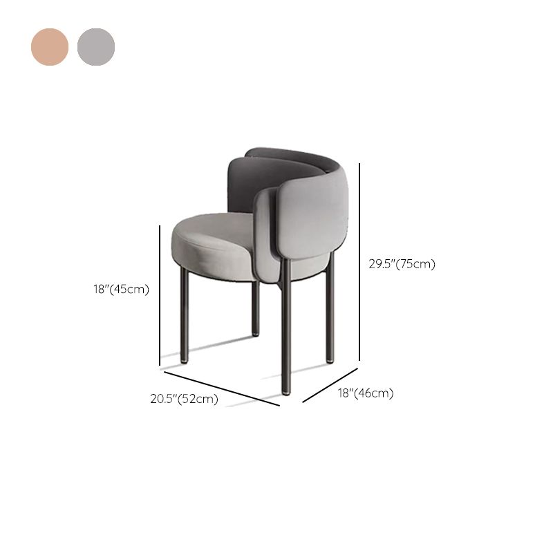 Industriële stijl armstoel gestoffeerde eetkamerstoel voor slaapkamer