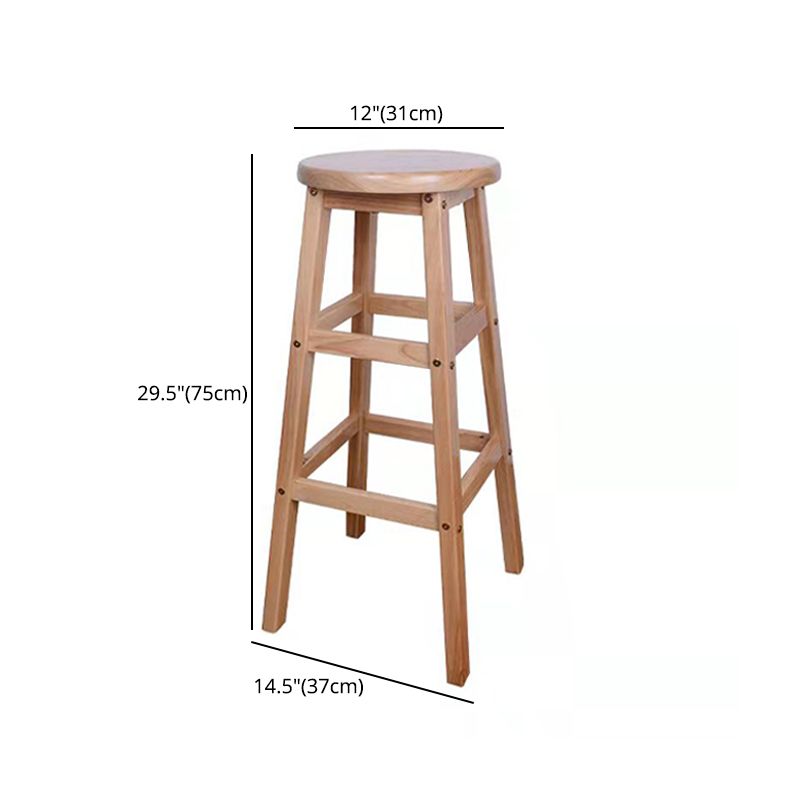 Modern Armless Backless Counter Stool Wood Bar Stool with Footrest Clearhalo 'Bar Furniture' 'Bar Stools' 'bar_stools' 'furniture_bar_stools' 'Kitchen & Dining Furniture' 'kitchen&dining_furn' 'kitchen' 'kitchen_furn' Furniture' 1200x1200_7d3b2398-3241-4184-991c-e8b0f54e0238