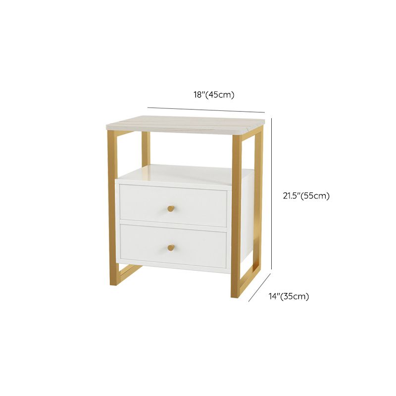 Steinbett Nachttisch Glamakzenttisch Nachttisch für Schlafzimmer