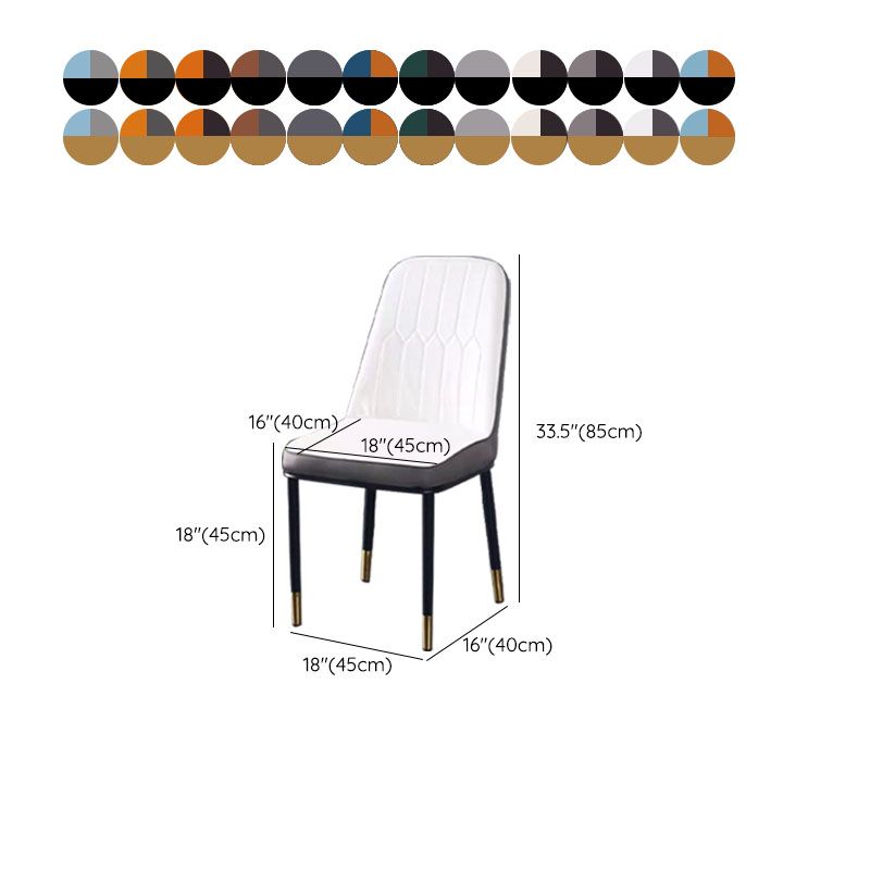 PU Leather Dining Chairs Nordic Style Parsons Armless Chair for Dining Room Clearhalo 'Dining Chairs' 'Dining Tables & Seating' 'dining_chair' 'furn' 'furn_dining_chair' 'Furniture' 'Kitchen & Dining Furniture' 1200x1200_7d3c7605-5061-4584-a065-753c5844f0d1