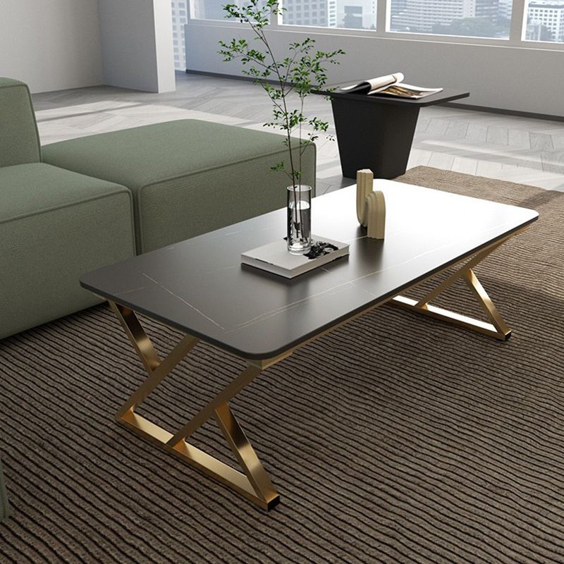 Rectangle Cocktail Table Trestle Slate Top Coffee or End Table