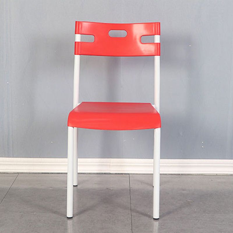 Minimalist Style Plastic Dining Armless Chair Stackable Open Back Dining Side Chair Clearhalo ' kitchen&dining_furn' 'Dining Chairs' 'Dining Tables & Seating' 'dining_chair' 'furn' 'furn_dining_chair' 'Furniture' 'furniture_dining_chair' 'Kitchen & Dining Furniture' 'kitchen' 1200x1200_7d3f7980-9ef9-4a3a-af40-9fe1b6463633