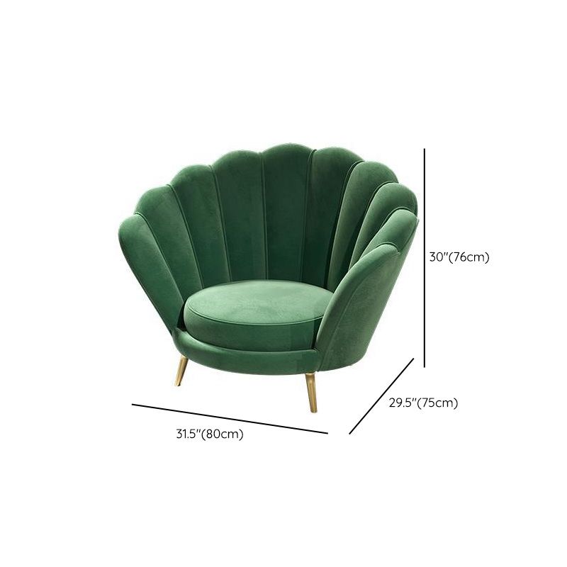 Sofá de color sólido moderno Loveseado curvado de espalda apretada para sala de estar