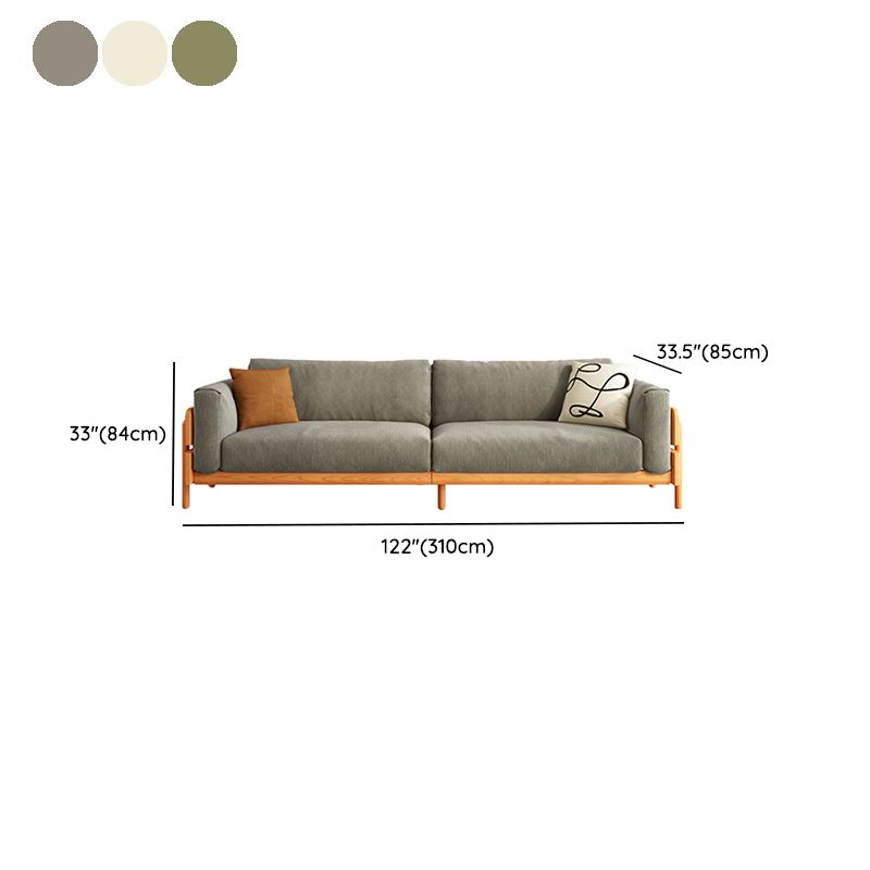 Solid Wood Square Arm Sofa Slipcovered Corduroy Cushions Sofa Clearhalo 'furn' 'furn_sofas' 'Furniture' 'Living Room Furniture' 'Sofa' 'sofas' 1200x1200_7d41758e-9101-4f27-bb5e-729d8b502b61