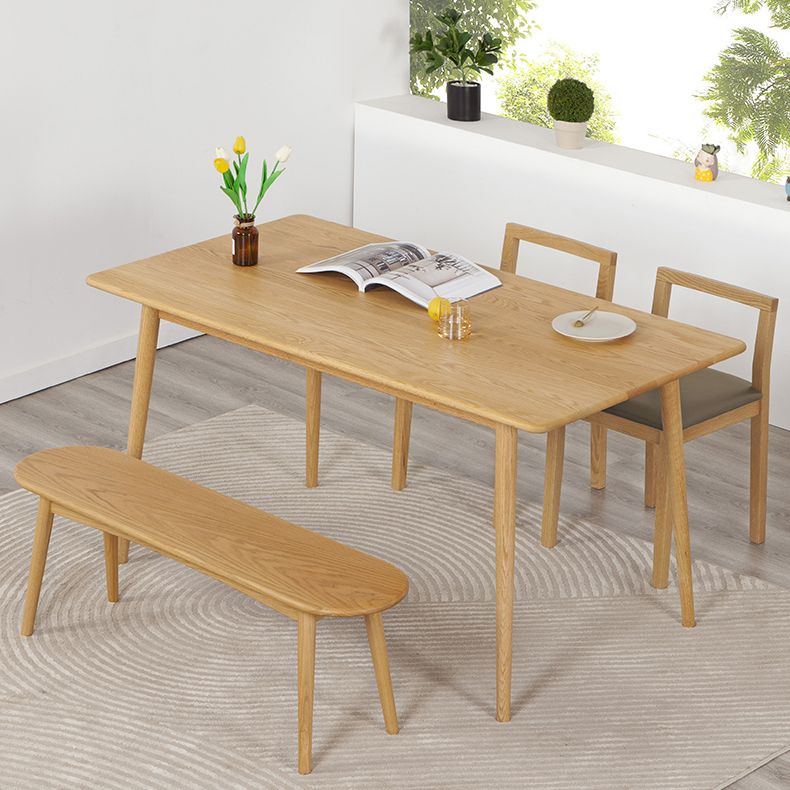 Rectangle Dining Table Solid Wood Dining Room Table in Natural Clearhalo 'Dining Tables & Seating' 'Dining Tables' 'dining_table' 'furn' 'furn_dining_table' 'Furniture' 'Kitchen & Dining Furniture' 1200x1200_7d419a5a-2f37-472b-99fc-30408d7b11e3