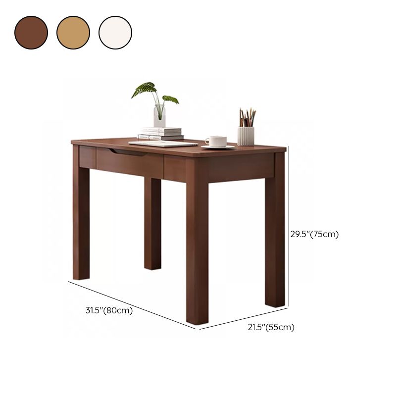 21" Wide Contemporary Writing Desk Rubberwood Solid Wood Office Desk Clearhalo 'furn' 'furn_office_desk' 'Furniture' 'Office Desks' 'Office Furniture' 'office_desk' 1200x1200_7d41ee48-882f-4929-8059-ba5dea7e8d76