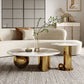 Glam Round Slate Cocktail Table Stainless Steel Abstract Coffee Table Clearhalo 'Coffee & Accent Tables' 'Coffee Tables' 'coffee_tables' 'furn' 'furn_coffee_tables' 'Furniture' 'Living Room Furniture' 1200x1200_7d42beb2-1baf-4aad-8d52-1dc8e246699d