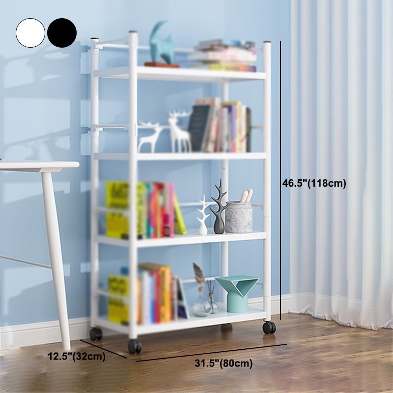 Open Etagere Bookshelf Contemporary Vertical Bookshelf with Caster Wheels Clearhalo 'Bookcases' 'furn' 'furn_bookcases' 'Furniture' 'furniture_bookcases' 'kitchen' 'kitchen_bookcases' 'Living Room Furniture' 'Office Furniture' 1200x1200_7d433961-75db-433e-8c7a-7cbf53d1100f