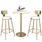 Glam Style Bar Table Set 1/2/3/5 Pieces Square Bar Table with Metal Stools Clearhalo 'Bar Furniture' 'furn' 'furn_home_bar_bar_sets' 'Furniture' 'Home Bars & Bar Sets' 'home_bar_bar_sets' 'Kitchen & Dining Furniture' 1200x1200_7d441bea-7415-42d6-a55c-a28453f64d3b