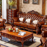 Sofa de bras évasé à dos fractionné tufté classique avec oreillers en marron