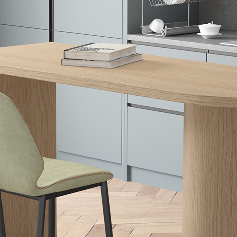 Banda da bar da barra da bar in legno contemporaneo con doppio piedistallo