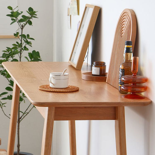 Mesa de barra rectangular moderna mesa de barra de madera maciza para comedor