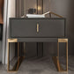 Cama de madera sólida patas de noche incluidas mesa nocturna con 1-drawer