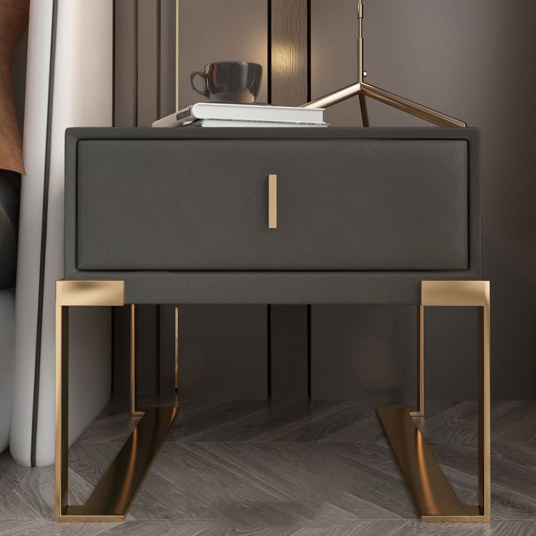 Cama de madera sólida patas de noche incluidas mesa nocturna con 1-drawer