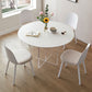 Modern Dining Set 1/3/4/5 Pcs Round Dining Table with Side Chairs in White Clearhalo 'Dining Room Sets' 'Dining Tables & Seating' 'dining_room_set' 'furn' 'furn_dining_room_set' 'Furniture' 'Kitchen & Dining Furniture' 1200x1200_7d48b18b-ff2f-4909-90ef-6ef9b8e6b736