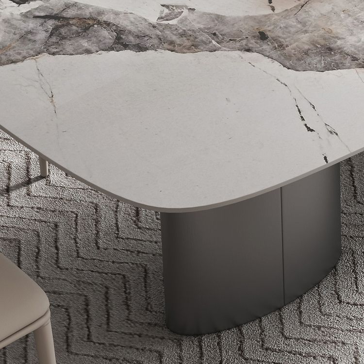 Metal Modern Rectangle Indoor Table Sintered Stone Dining Table for Kitchen and Dining Room Clearhalo ' dining_table' 'Dining Tables & Seating' 'Dining Tables' 'furn' 'furn_dining_table' 'Furniture' 'furniture_dining_table' 'Kitchen & Dining Furniture' 'kitchen&dining_furn' 'kitchen' 'kitchen_dining_table' 1200x1200_7d4985fc-a443-4303-9658-d4d5ac3fcef2