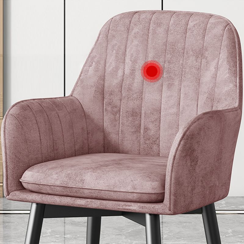 Glam -gestoffeerde tankstoel Velvet Parsons eetkamerstoel voor eetkamer