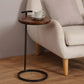 27.5" Tall Iron C Side Table Round Wood Side End Table for Living Room Clearhalo 'Coffee & Accent Tables' 'End & Side Tables' 'end_side_table' 'end_side_tables' 'furn' 'furn_end_side_tables' 'Furniture' 'furniture_end_side_table' 'Living Room Furniture' 1200x1200_7d4d023a-8784-4a98-8d7d-a37573ee42bd