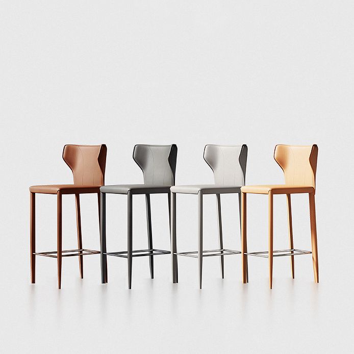 Chaise de comptoir en cuir en faux en cuir intérieur