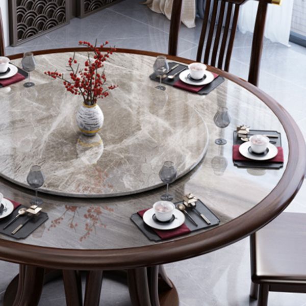 Traditional Round Dining Table for Home Brown Solid Wood Dinette Table Clearhalo 'Dining Tables & Seating' 'Dining Tables' 'dining_table' 'furn' 'furn_dining_table' 'Furniture' 'Kitchen & Dining Furniture' 1200x1200_7d4ec44f-69a5-4fa6-9b71-64263efaf5c7