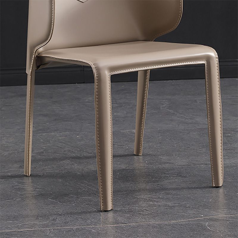 Contemporary Metal Dining Room Chairs Arm Leather Dining Chairs for Home Use Clearhalo 'Dining Chairs' 'Dining Tables & Seating' 'dining_chair' 'furn' 'furn_dining_chair' 'Furniture' 'Kitchen & Dining Furniture' 1200x1200_7d4eee19-06a4-4ca8-a371-7b563c0aef47