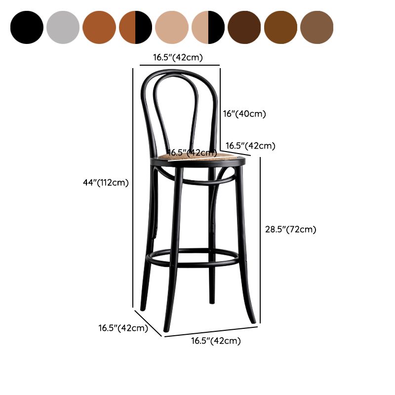 Moderner Holz im Rückenlehne Schalter hoher Stuhl mit 4 Beinen