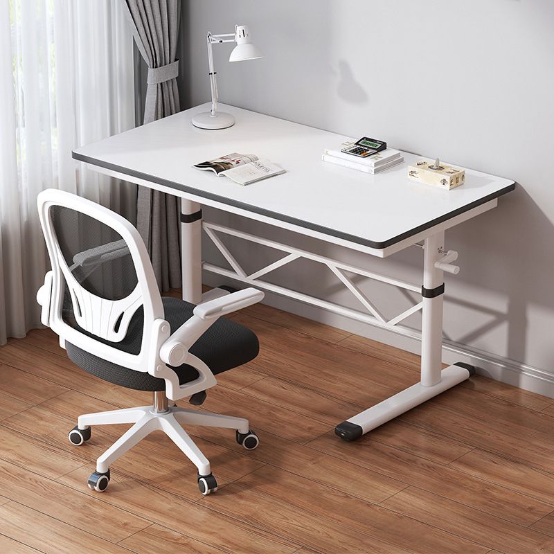 Modern Office Desk Manufactured Wood Adjustable Height Writing Desk Clearhalo 'furn' 'furn_office_desk' 'Furniture' 'Office Desks' 'Office Furniture' 'office_desk' 1200x1200_7d51607f-43a2-4c56-b965-b1796a68dc14