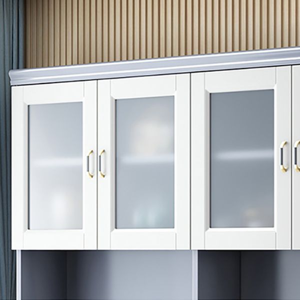 Server da pranzo contemporaneo di sideboard in legno massiccio con porte di vetro