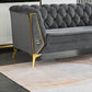 Sofa de couleur unie scandinave 28,74 "Wired Wood Frame Tuxedo bras SOFA