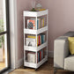 Modern Plastic Bookcase, White, Bookshelf for Any Room, 16" L