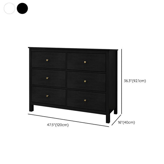 Wooden Storage Chest Dresser Classic Glam Chest with Drawers