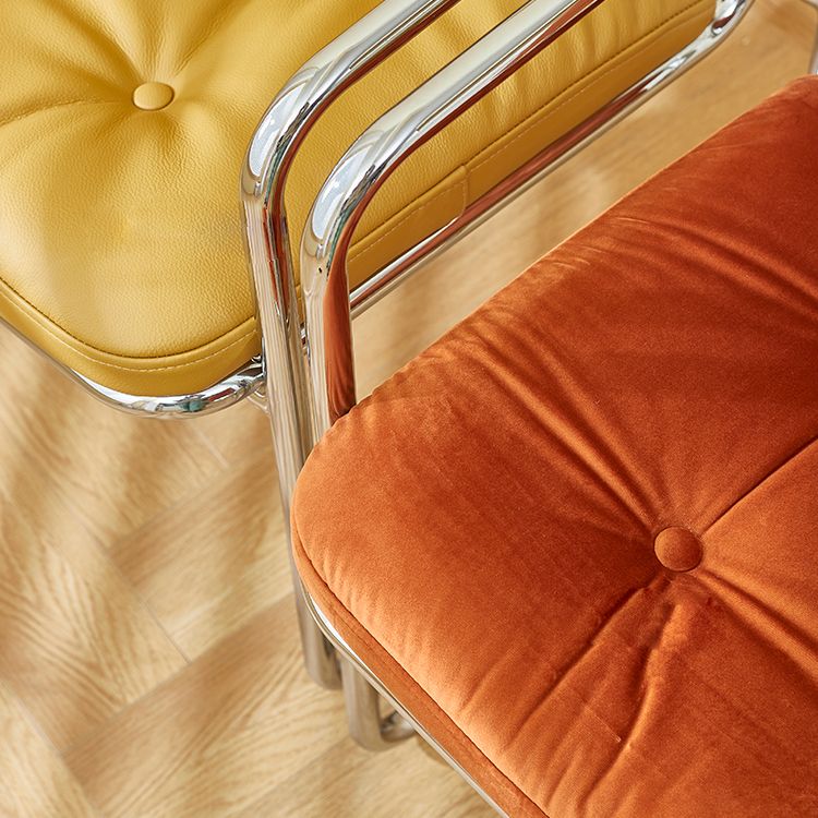 Minimalist Style Upholstered Arm Dining Chairs Solid Back Dining Side Chairs Clearhalo ' kitchen&dining_furn' 'Dining Chairs' 'Dining Tables & Seating' 'dining_chair' 'furn' 'furn_dining_chair' 'Furniture' 'furniture_dining_chair' 'Kitchen & Dining Furniture' 'kitchen' 1200x1200_7d543e56-60fa-4e21-a283-249aba65f9a0