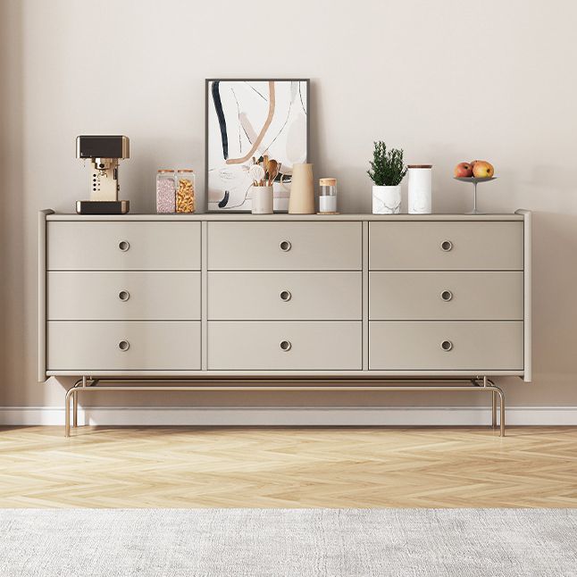 Contemporary Horizontal Double Dresser Black/Gray Dresser with Storage for Home Clearhalo 'Bedroom Furniture' 'Dressers & Chests' 'dressers_chests' 'furn' 'furn_dressers_chests' 'Furniture' 1200x1200_7d5842ed-211b-44db-af12-97459f17b1c3