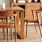 Moderne eettafel met dubbel voetstuk, grenenhouten tafel voor eetkamer