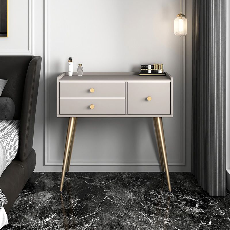 Contemporary Vanity Dressing Table 3 Drawer 30.7" Tall Makeup Vanity Desk Table Clearhalo 'Bedroom Furniture' 'furn' 'furn_makeup_vanities' 'Furniture' 'Makeup Vanities' 'makeup_vanities' 1200x1200_7d5a8995-22fd-4bc9-a646-5f763d488eed