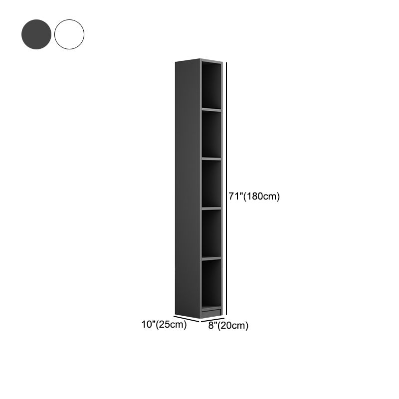 Ingegnere in stile moderno libreria in legno libreria chiusa indietro, 8 "l x 10" w x 71 "h