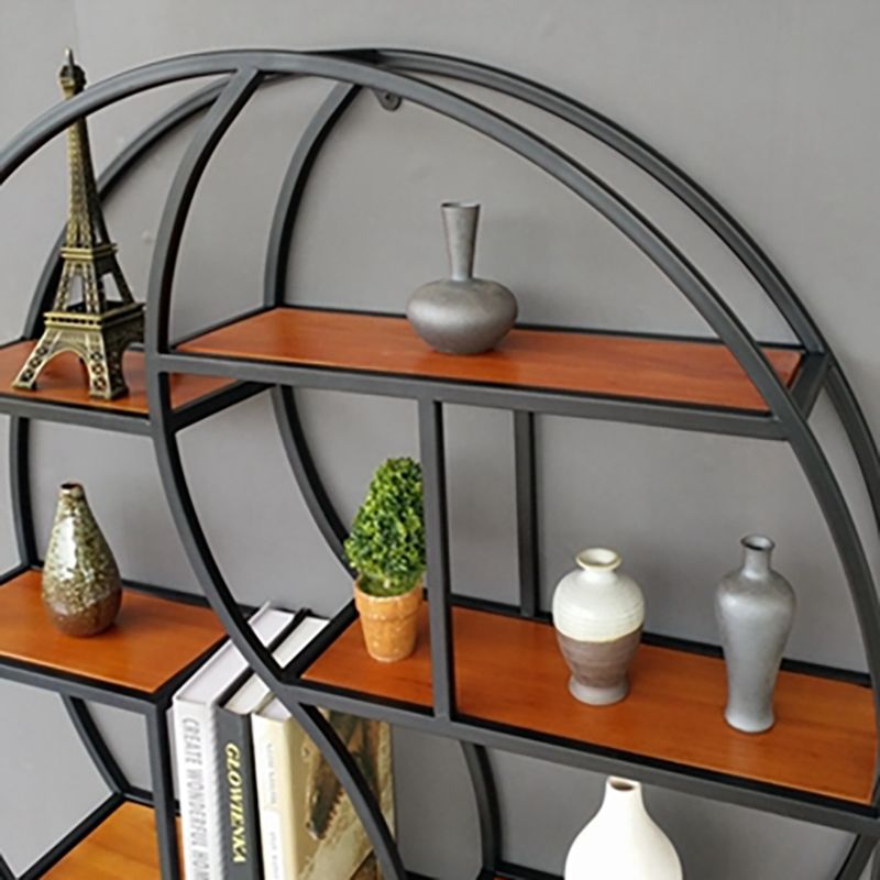 Modern Wall Mounted Bookshelf with Metal Frame Solid Wood Bookcase Clearhalo 'Bookcases' 'furn' 'furn_bookcases' 'Furniture' 'furniture_bookcases' 'Office Furniture' 1200x1200_7d5be127-e5a8-408d-a36b-58d57cbeb9a2