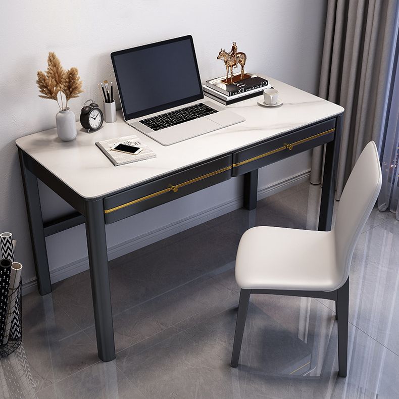 Contemporary Office Desk Antique Finish Solid Wood Computer Desk Clearhalo 'furn' 'furn_office_desk' 'Furniture' 'Office Desks' 'Office Furniture' 'office_desk' 1200x1200_7d5c3b39-212c-4dab-8c16-eecdeac00489