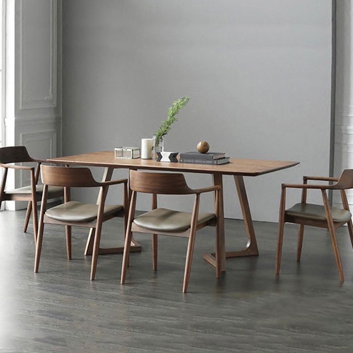 Rectangle Minimalist Dining Table Wood Color Fixed Table of Solid Wood Clearhalo ' dining_table' 'Dining Tables & Seating' 'Dining Tables' 'furn' 'furn_dining_table' 'Furniture' 'furniture_dining_table' 'Kitchen & Dining Furniture' 'kitchen&dining_furn' 'kitchen' 'kitchen_dining_table' 1200x1200_7d5d4a48-1f21-4645-a812-2348b82189d4
