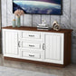 Mueble para TV de 2 puertas de madera estilo escandinavo Consola para TV con estante
