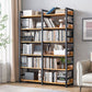 Modern Wood Shelf 11.8-inch Wide Open Etagere Bookcase in Matte Finish