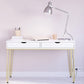 15 "Wide Glam Writing Desk rechthoekig wit houten bureau