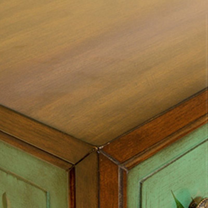 Cassa di accento moderno di metà secolo con cassetti, cassa del rettangolo di legno