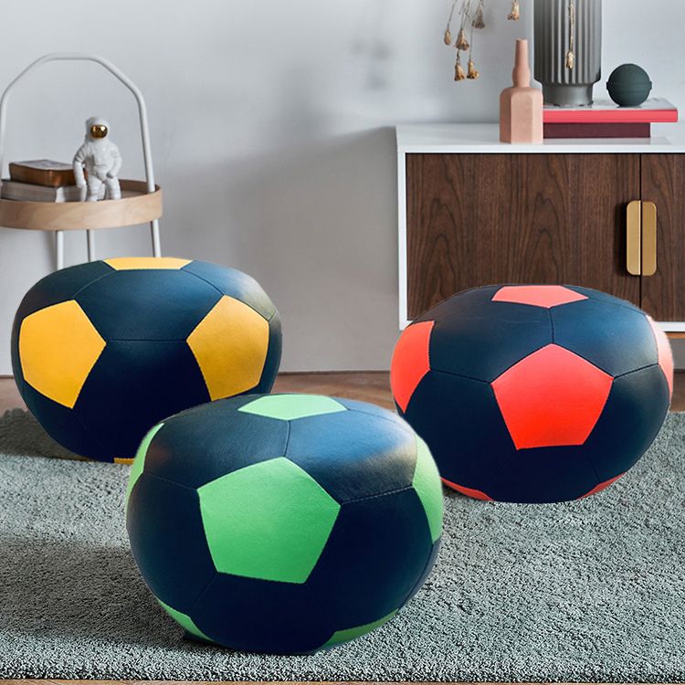 Pouf Tomato Pattern Ottoman Faux Leather Modern Specialty Ottoman Clearhalo 'furn' 'furn_ottomans_poufs' 'Furniture' 'Living Room Furniture' 'Ottomans & Poufs' 'ottomans_poufs' 1200x1200_7d621e88-b7f5-4eef-bdbe-9161b1191d30