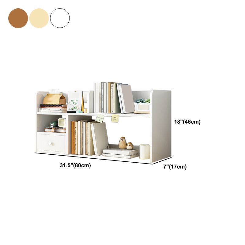 Contemporary Wooden Bookcase Open Storage Bookshelf with Shelves