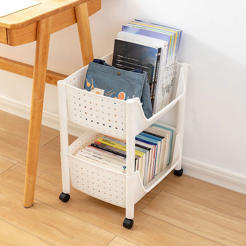 14" Wide Bookshelf Contemporary Style Bookcase with Casters for Home Office Clearhalo 'Bookcases' 'furn' 'furn_bookcases' 'Furniture' 'furniture_bookcases' 'kitchen' 'kitchen_bookcases' 'Living Room Furniture' 'Office Furniture' 1200x1200_7d648256-2e47-453c-b1d7-62fc1132c2ec